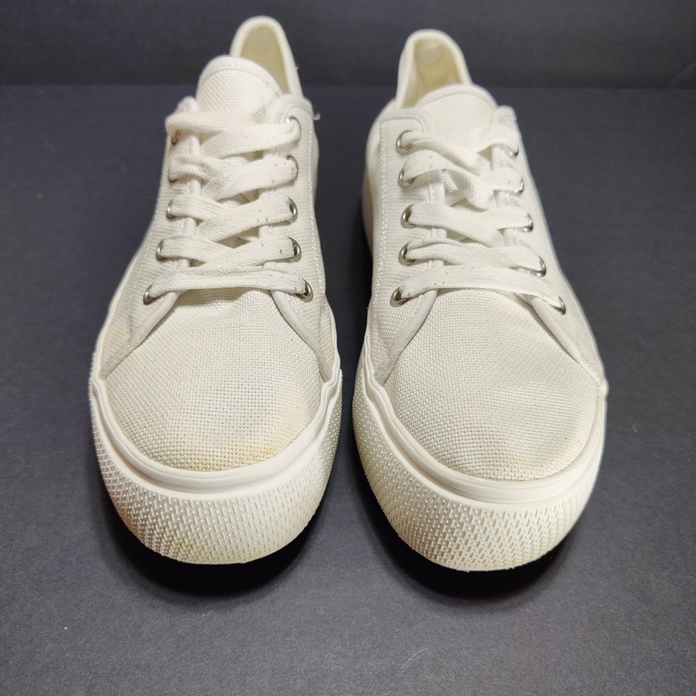Steve Madden Elore Off White Light Tan Lace Up Platform Sneaker Women's Shoe 9M - Picture 10 of 11